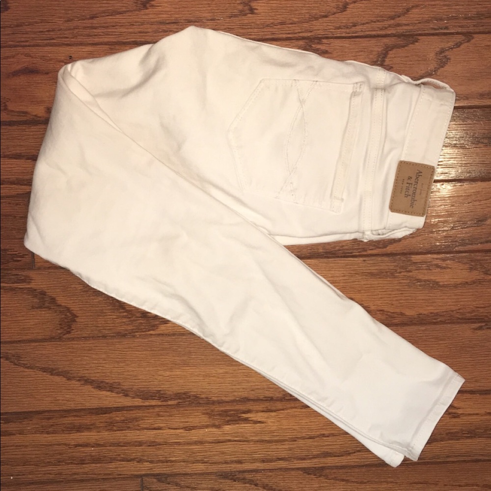 Abercrombie and Fitch white jeans